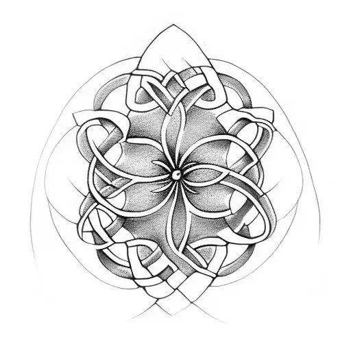 Lily Flower Celtic Knot Design