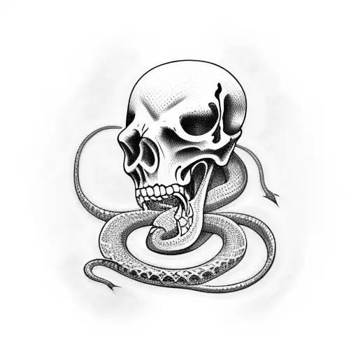 Grim Reaper With Snake