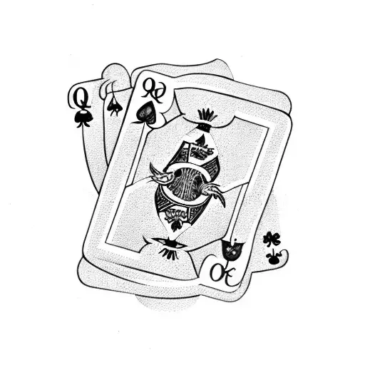 Queen Of Spades Symbol & Taurus Symbol