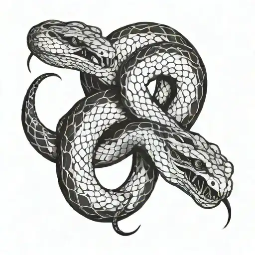 Uroboros Snake Around Hands