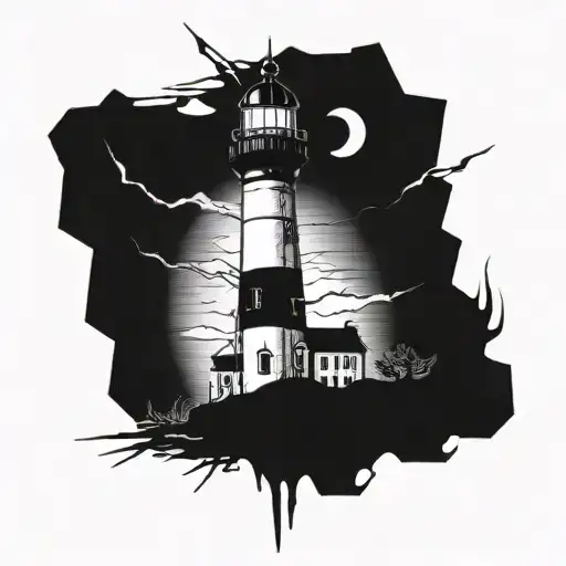 Dark Spook Erie Creepy Lighthouse Spikes