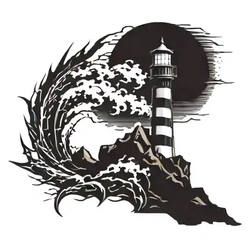 Dark Spiked Chaos Lighthouse Simple