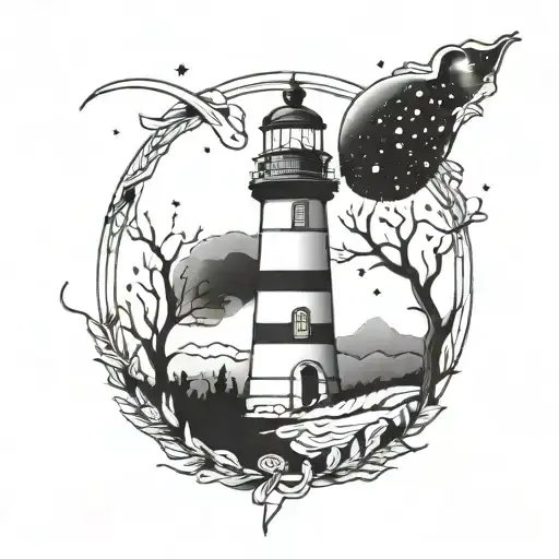 Cosmic Lighthouse Simple Vines