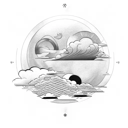 Tumbstone With Cloudss And Sun Rays In The Back