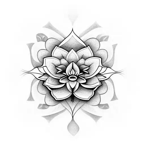 A Delicate Lotus Flower Surrounded By Swirling Patterns Representing Self Care