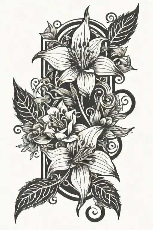 Exotic Dancers Flowers Music Notes