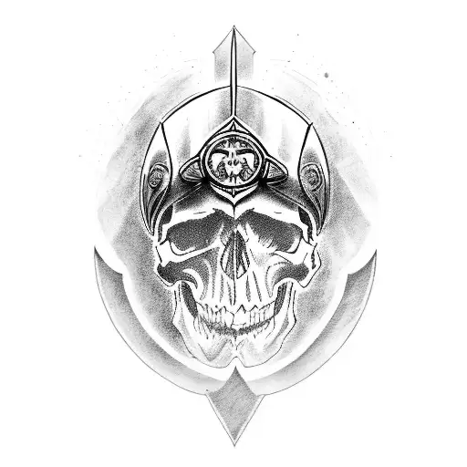 Dagger That Goes Through Skull Under Templar Helmet