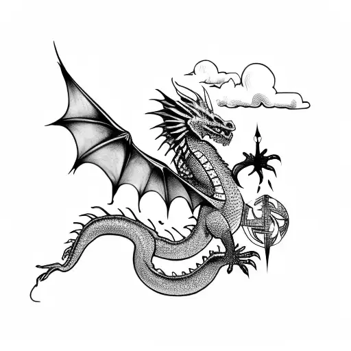 Dragon And Girl Collaborating On Creating News