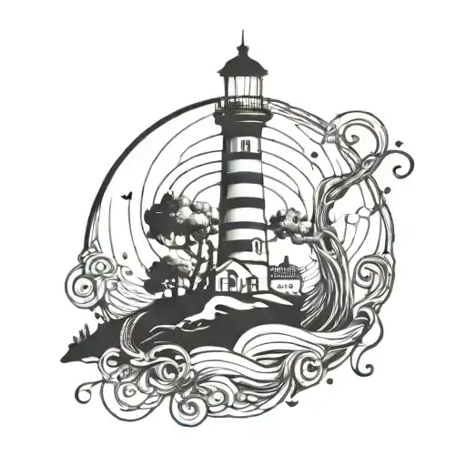 Cosmic Lighthouse Simple Vines