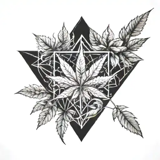 Marijuana Diamond Shaped Line
