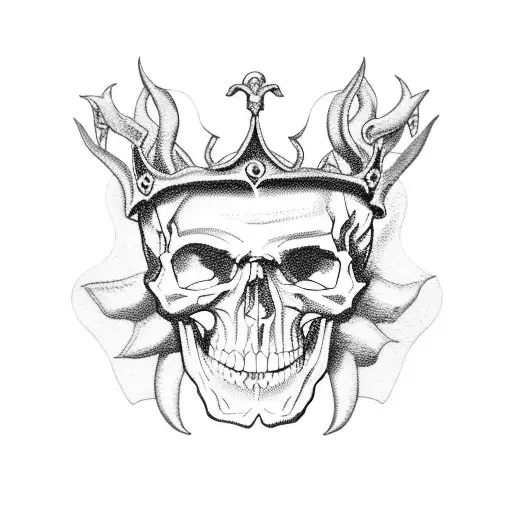 Hades With Skull Crown In Renaissance Style