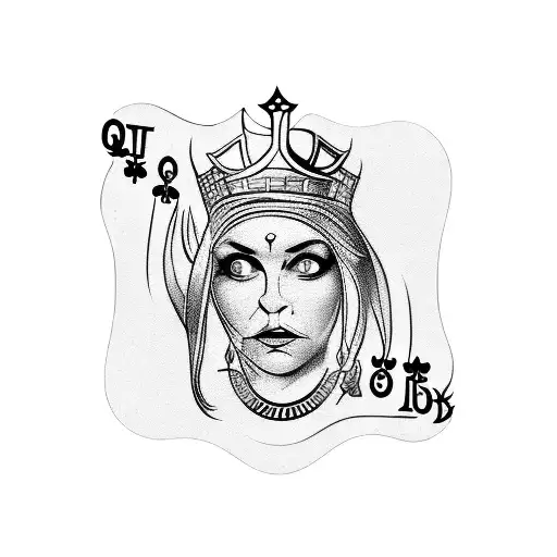Queen Of Spades & Taurus Symbol