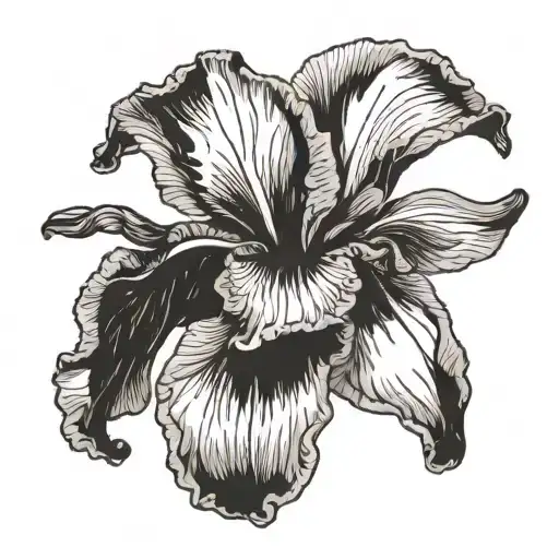 Black Iris Flower
