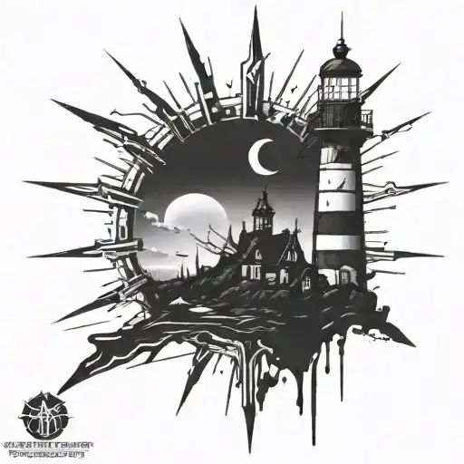 Dark Spiked Chaos Lighthouse Simple