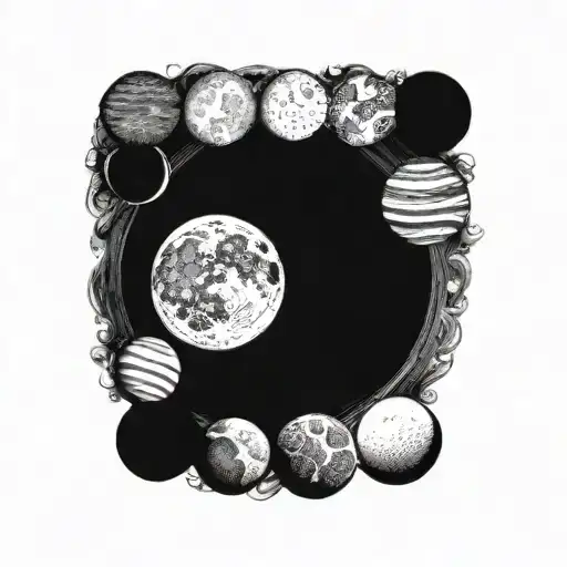 Moon Phases Going Horizontal