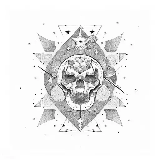 Abstract With Nevus And Stars