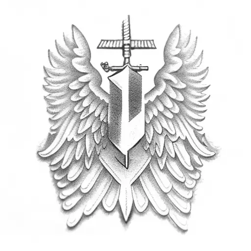 A Military Dog Tag With Angel Wings And A Halo