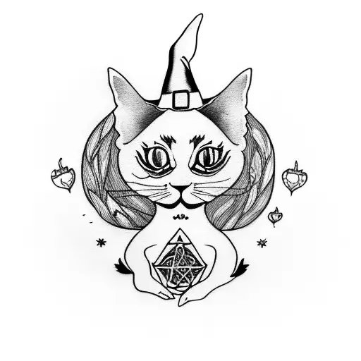 Vegan Witch With A Black Cat Familiar