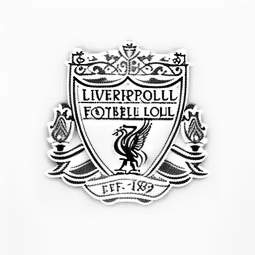 Liverpool Football Club Badge From 1892 Mixed With Other Elements Of The City Of Liverpool