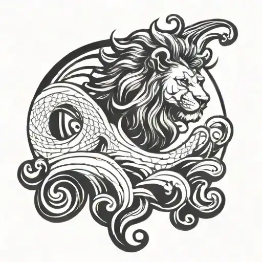 Wave And Lion