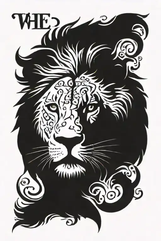 The Word Family And A Picture Of A Lion Head