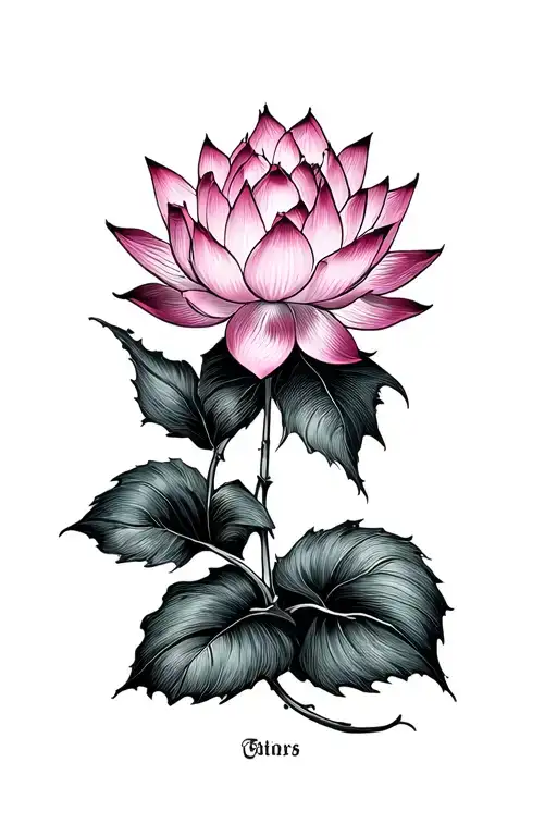 Lotus Flower Around The Forearm Interrupted From Below By A Small