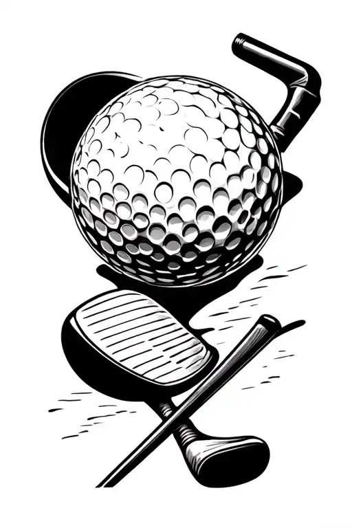 Golf Ball And Golf Club