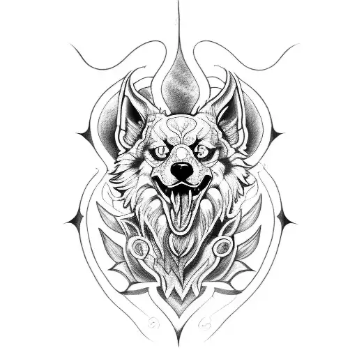 Cerberus With Blue Fire