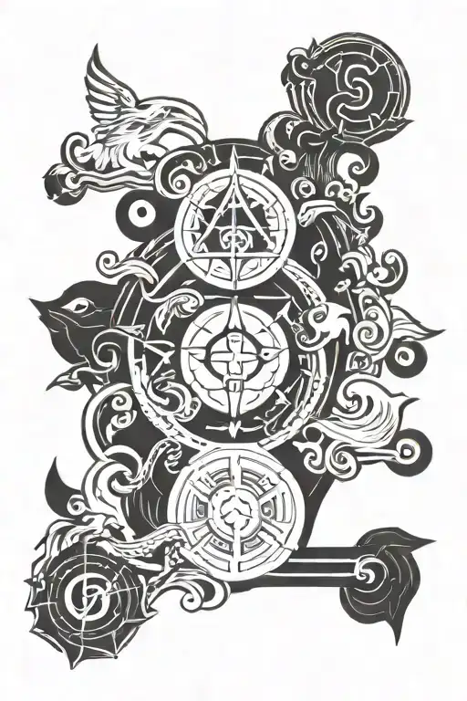 Simplistic Original Symbol Representing Balance Or Good And Evil