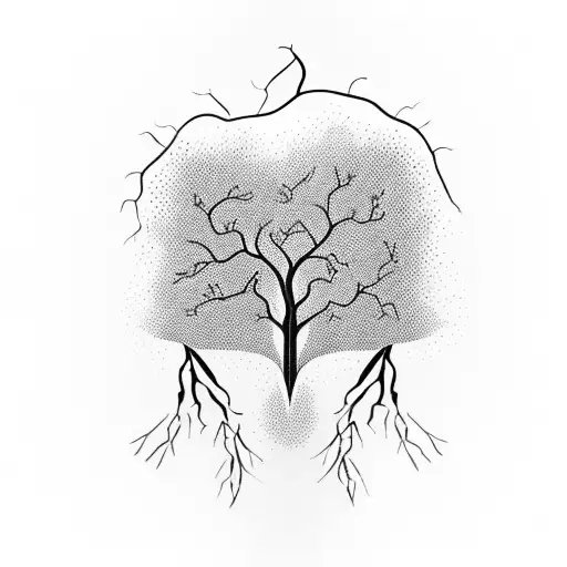 Coffee Beans Forming A Majestic Tree With Roots Spreading Across The Skin