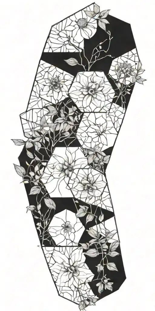 Viney Plants And Growing In Hexagons