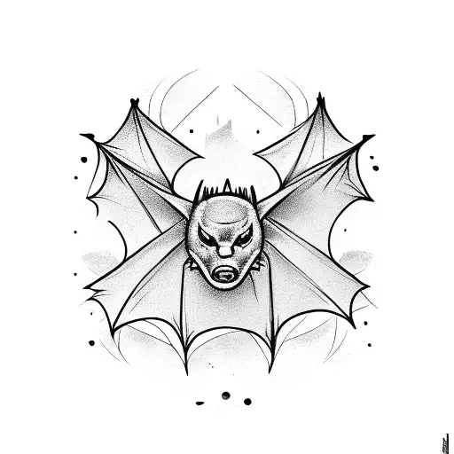 Bat With Chains Around It
