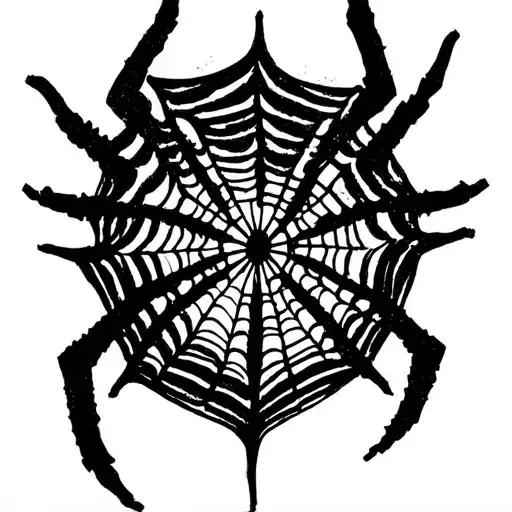 Traditional Spider Web Tattoo For A Knee