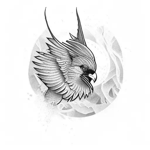 Virginia State Frame With Red North Cardinal