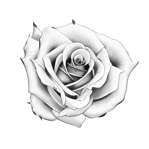 Rose Black And White