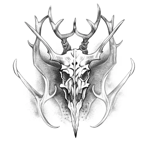 Irish Celtic Elk Skull