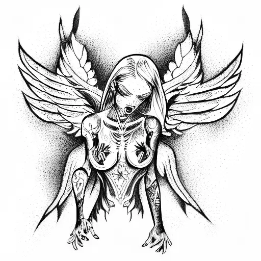 Angel And Demon Fighting