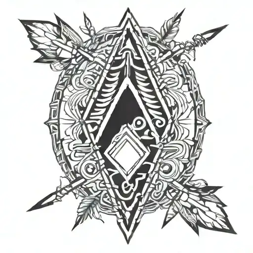 Ojibway Arrow Head Surrounded