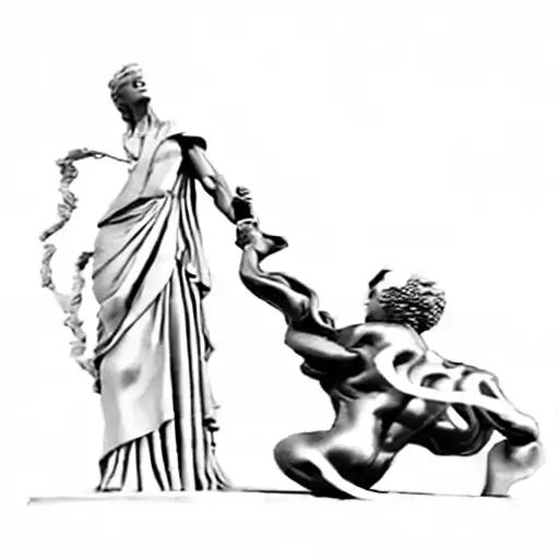 A Woman Statue And A Male Sculpter In Love