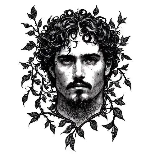 Male Face Portrait Vine