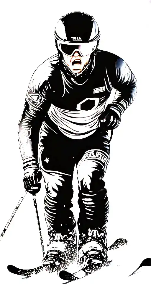 A Snowy Ski Slope On Which Skiers Ride