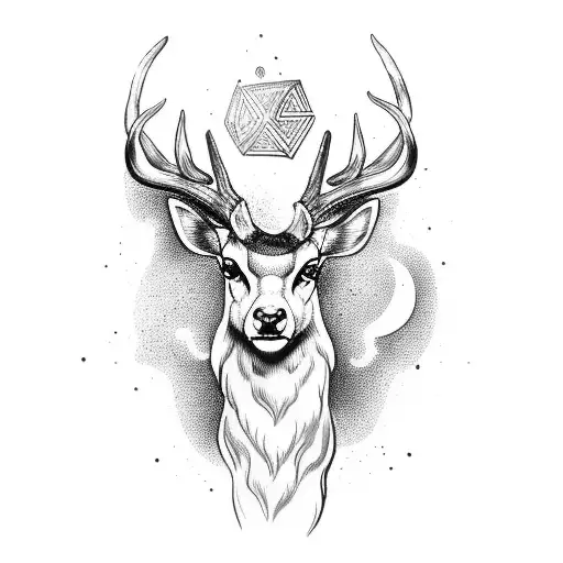 Greek Goddes Artemis With A Deer