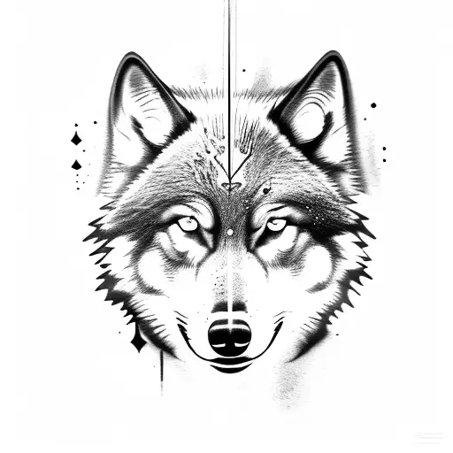 Aggressive Dark Wolf