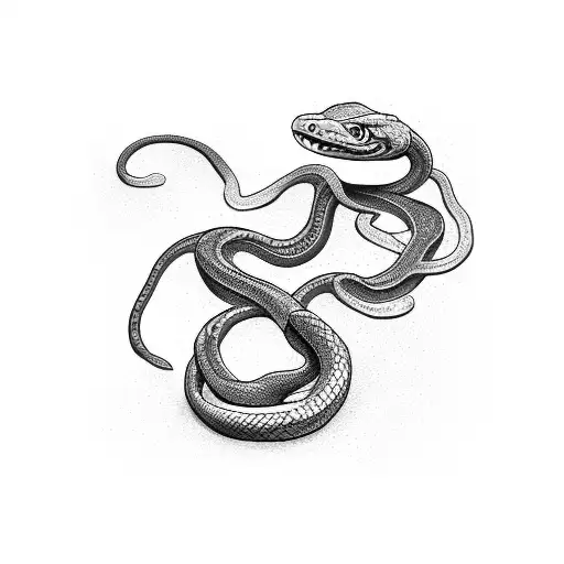 Snake Running Through The Arm