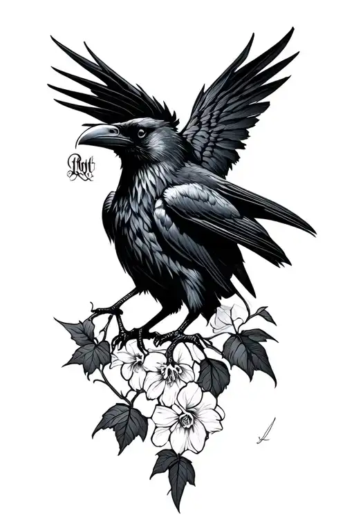 Raven With Deadly Nightshade