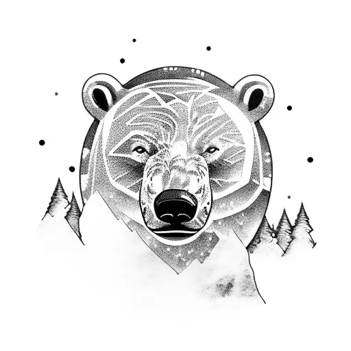 A Majestic Polar Bear Standing On Top Of A Mountain Peak