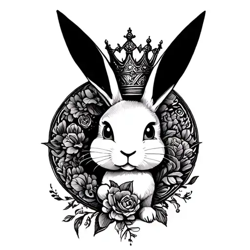 Playboy Bunny With Crown Tatto
