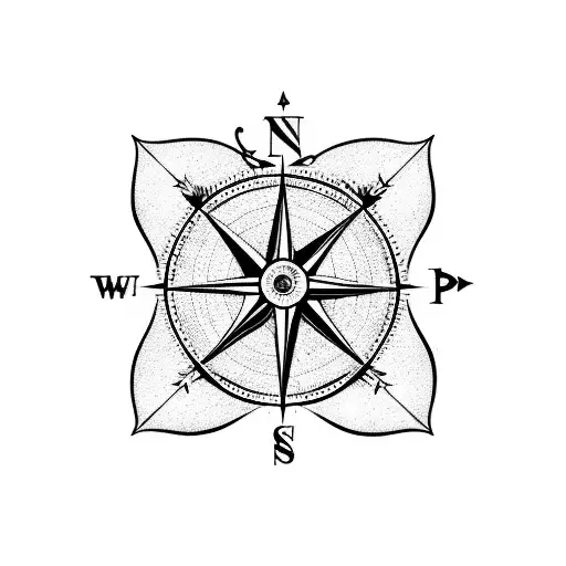 Compass With 6 Arrows
