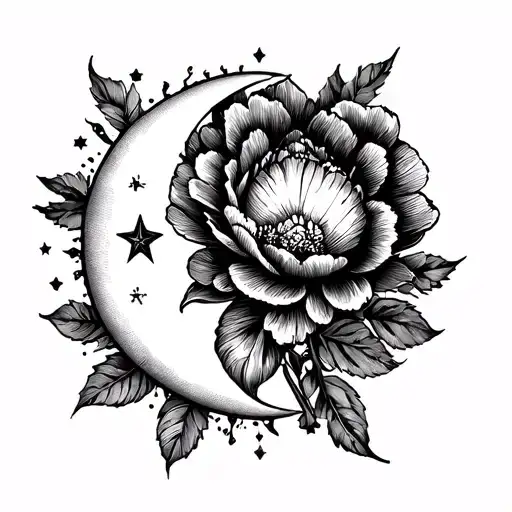 Peonies Moon Sun Moon Stars