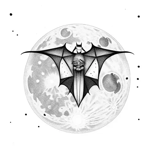 Bats Landscape Moon Background